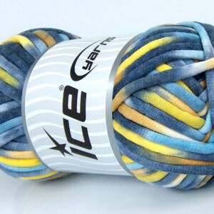 1x250gr Tube Cotton Jumbo Color Blue Shades, Yellow Shades