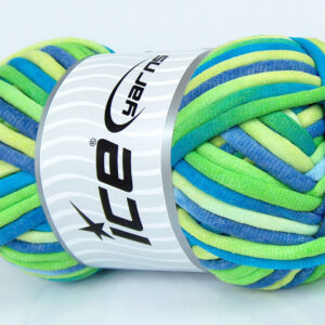 1x250gr Tube Cotton Jumbo Color Green Shades, Blue, Lilac
