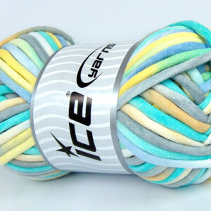 1x250gr Tube Cotton Jumbo Color Light Yellow, Light Grey, Green Shades