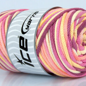 1x250gr Macrame VisCot Color 3mm Orange, Yellow, Pink