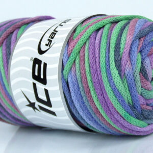 1x250gr Macrame VisCot Color 3mm Purple, Maroon, Grey, Green