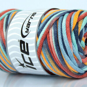 1x250gr Macrame VisCot Color 3mm Copper, Gold, Mint Green, Blue Shades