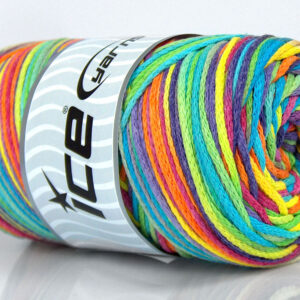 1x250gr Macrame Cotton Print Rainbow