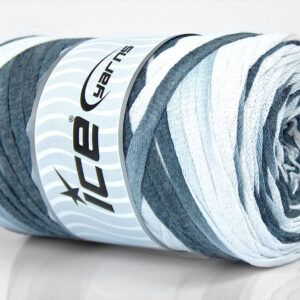 1x250gr VisCot Ribbon Color Grey Shades, White