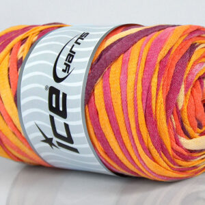 1x250gr VisCot Ribbon Color Orange, Yellow, Pink