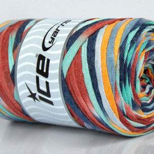 1x250gr VisCot Ribbon Color Copper, Gold, Mint Green, Blue Shades