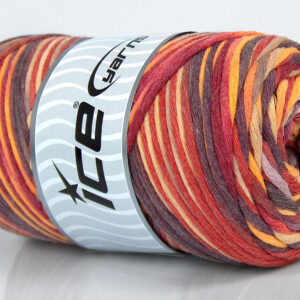 1x250gr Natural Cotton Color 3mm Red, Brown, Gold, Pink