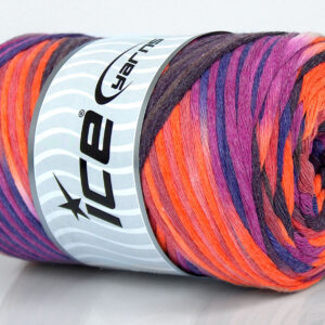 1x250gr Natural Cotton Color 3mm Orange, Pink, Maroon, Purple