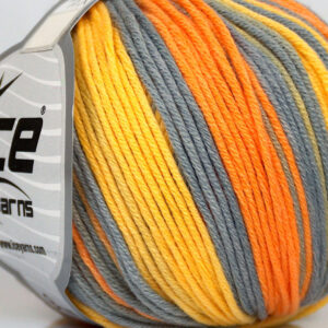 8x50gr Lorena Batik DK Orange, Yellow, Camel, Grey