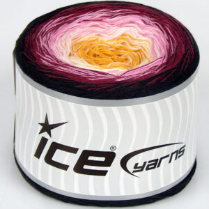 1x250gr Cakes Cotton Fine Gold, White, Pink, Burgundy, Black