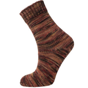 2x100gr Hand Dyed Sock Merino Orange Shades, Copper, Brown