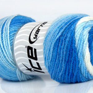 4x100gr Baby Batik Blue Shades, White