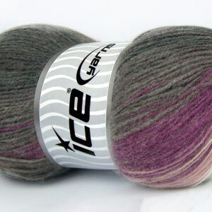 4x100gr Angora Batik Grey Shades, Purple Shades, White