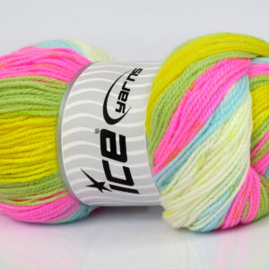 4x100gr Baby Batik Pink, Turquoise, Green, Yellow, Ecru