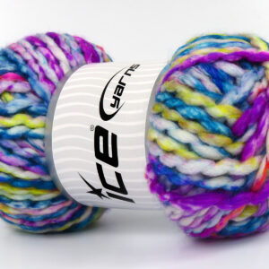 2x150gr Alpine Wool Color Turquoise, Fuchsia, Green, White