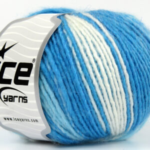 8x50gr Passion Wool Blue Shades, White