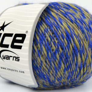 4x100gr Feliz Alpaca Saxe Blue, Olive Green, Gold