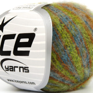 10x30gr Caress Baby Alpaca Color Green, Gold, Turquoise, Grey