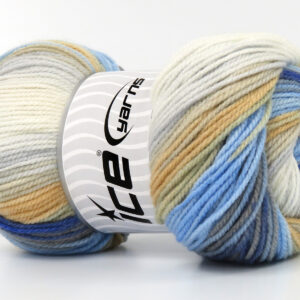 4x100gr Baby Batik Blue, Camel, Grey, Cream, Lilac