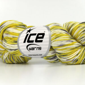 3x100gr Hand Dyed Cashmere Yellow, Grey, White