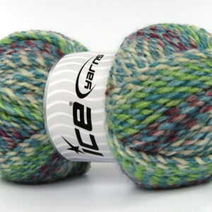 4x100gr Estrella Green, Turquoise, Maroon, Cream