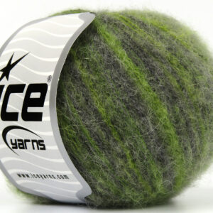 8x50gr Baby Alpaca Color Ply Green, Grey