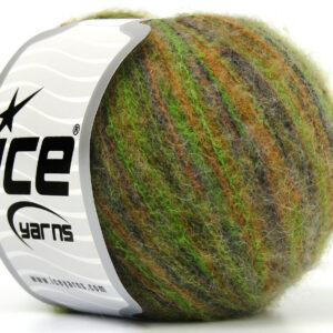 8x50gr Baby Alpaca Color Ply Grey, Orange, Green Shades