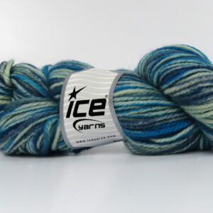 3x100gr Organic Wool Bulky Hand Paint Turquoise, Blue Shades