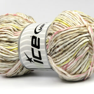 2x100gr Raffia Twist Color Yellow, White, Camel, Pink