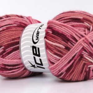 4x100gr Wool Design Pink Shades, Burgundy