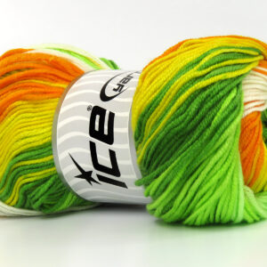 4x100gr AntiPilling Magic Green Shades, White, Orange, Yellow