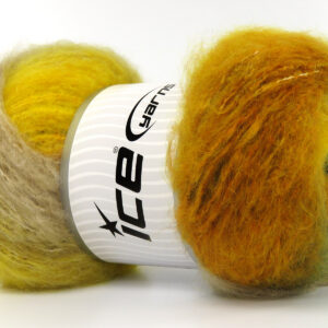 2x150gr Bella Mohair Khaki, Beige, Gold Shades