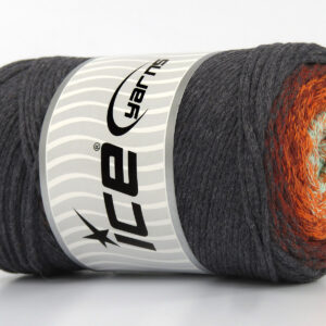 1x250gr Macrame Cotton Magic Light MintGreen, Orange, Copper, Grey