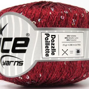 6x25gr Dazzle Paillette Red, Iridescent