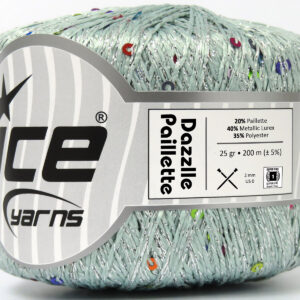 6x25gr Dazzle Paillette Light MintGreen, Rainbow