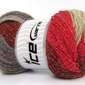 4x100gr Magic Glitz Cream, Grey, Light Maroon, Red, Copper