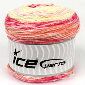 3x100gr Cakes Cotton Royal White, Light Yellow, Light Pink, Red, Orange