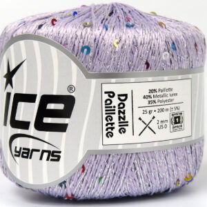 6x25gr Dazzle Paillette Light Lilac, Rainbow
