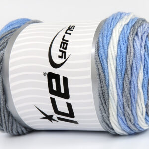 3x100gr Baby Dream Batik Blue Shades, Grey Shades, White