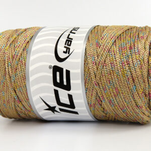 2x200gr Macrame Bulky Glitz Multi Light Brown, Irridescent