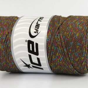 2x200gr Macrame Bulky Glitz Multi Brown, Irridescent