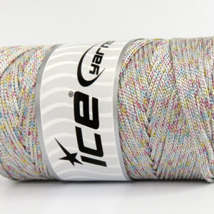 2x200gr Macrame Bulky Glitz Multi Ecru, Irridescent