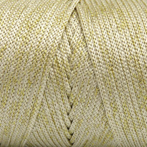2x200gr Macrame Bulky Glitz Cream, Gold