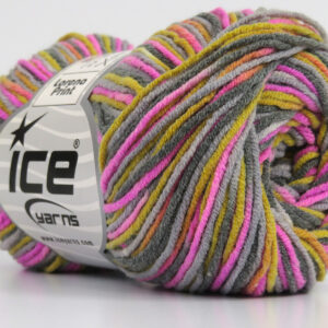 8x50gr Lorena Print Pink, Grey Shades, Gold