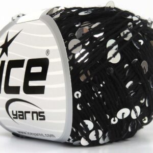 4x50gr Cotton Paillette Black