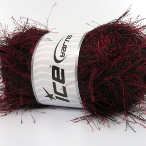 2x200gr Eyelash Superbulky Black, Red