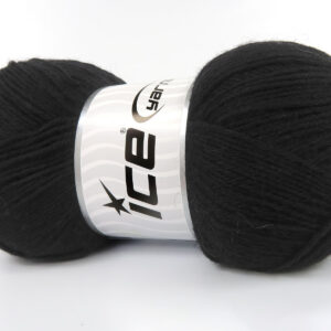 4x100gr Sock Unicolor Black