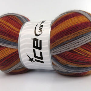 4x100gr Sock Varicolor Copper Shades, Gold, Grey Shades