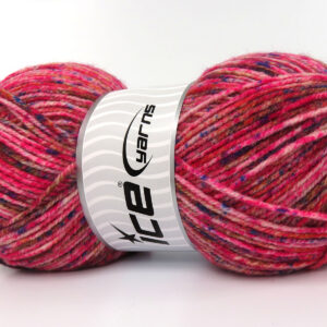 4x100gr Wool Varicolor Light Pink Shades, Copper, Brown Shades, Blue Shades