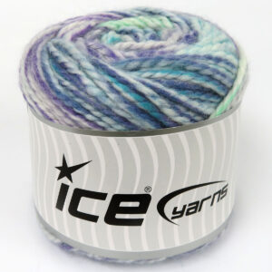 2x150gr Cakes Alpine Angora Ecru, Purple, Green Shades